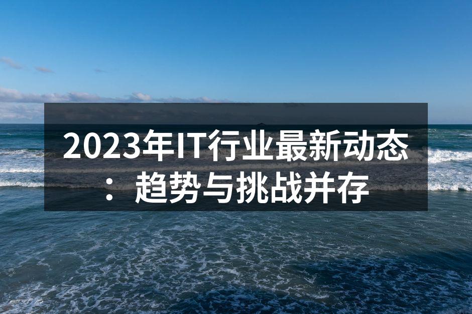 2023年IT行业的趋势分析